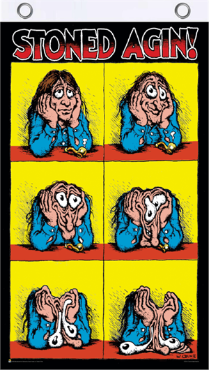 Stoned Agin by R Crumb Blacklight Reactive Fly Flag Stoned Agin by R Crumb Blacklight Reactive Fly Flag Image