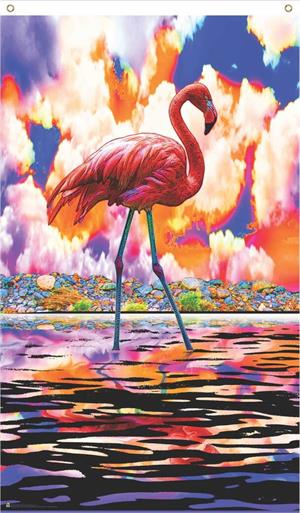 Flamingo Blacklight Reactive Fly Flag Image