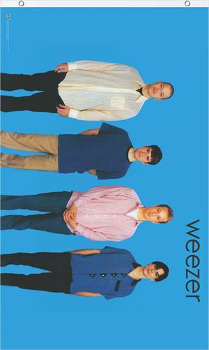 Weezer Blue Fly Flag 3' x 5' Image