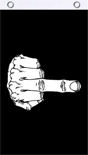 Middle Finger Fly Flag Image