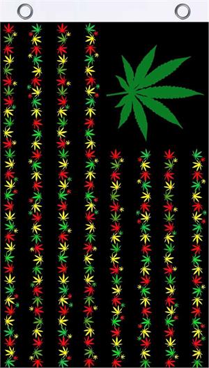 Herbal Rasta USA Fly Flag Herbal Rasta USA Fly Flag Image