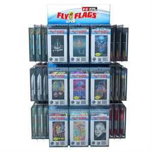 Fly Flags Rotating 108pc Blacklight Styles Display Image