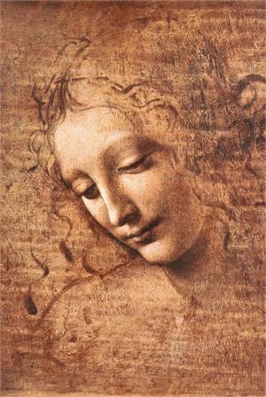 La Scapigliata by Leonardo Da Vinci Poster Inch