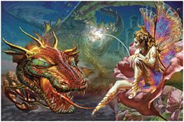 DRAGON'S DREAM & FAIRY  - POSTER - 36" X 24"