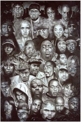 HIP HOP COLLAGE POSTER - 24" X 36"