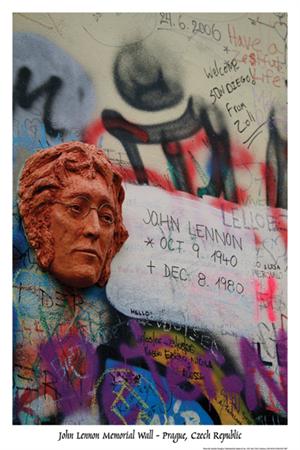JOHN LENNON MEMORIAL WALL POSTER - 24" X 36"