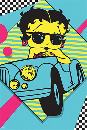 Betty Boop - New Wave Car Poster Image