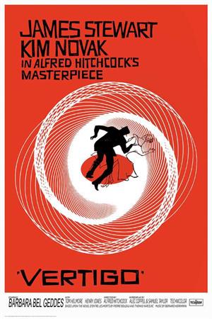 Vertigo One Sheet - Alfred Hitchcock - Poster Image