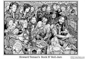 Rock N Roll Jam - Howard Teman Poster - 36" X 24"