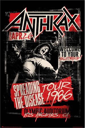 Anthrax - Spreading the Disease Poster - 24" X 36" IMAGE