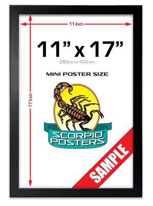 11" x 17" MDF Poster Frame - Black 11" x 17" MDF Poster Frame - Black Image