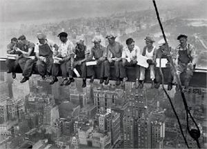 MEN ON BEAM GIANT POSTER - 5' X 3.5'