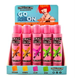 Crazy Color Salon Pro Semi Permanent UV/Blacklight Reactive Hair Color - 20pc Display Image