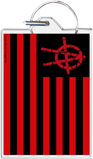 Anarchy Flag Keychain Clear Background Image