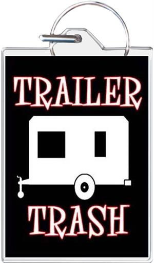 Trailer Trash Keychain Clear Background Image