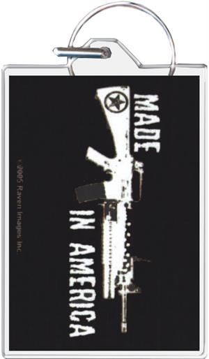 Made In America - Machine Gun Keychain Clear Background image