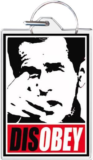 Disobey Keychain Clear Background Image