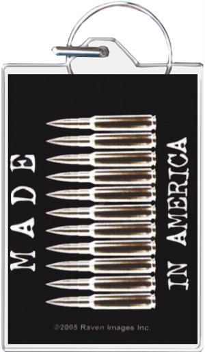 Made In America - Bullets Keychain Clear Background Image