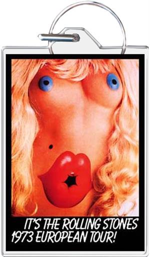 Rolling Stones Eurotour 1973 - Face Keychain Image