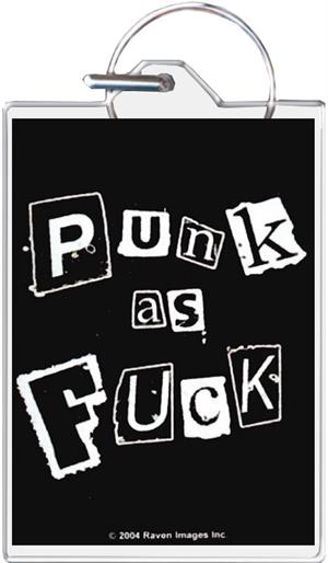 Punk As Fuck Keychain Clear Background Image