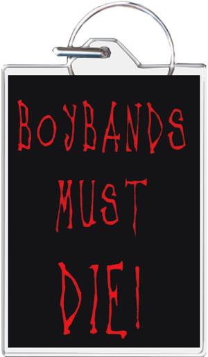 Boy Bands Must Die! Keychain Clear Background Image