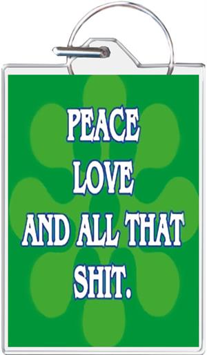 Peace & Love Keychain Clear Background Image