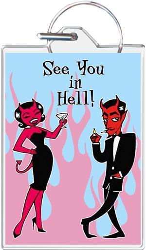 See You In Hell Keychain Clear Background Image