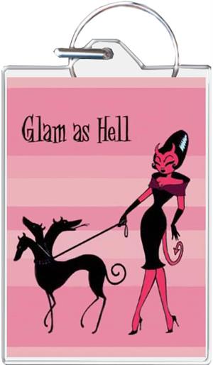Glam As Hell Dog Keychain Clear Background Image