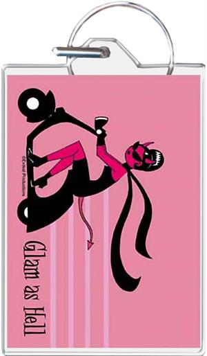 Glam As Hell Scooter Keychain Clear Background Image