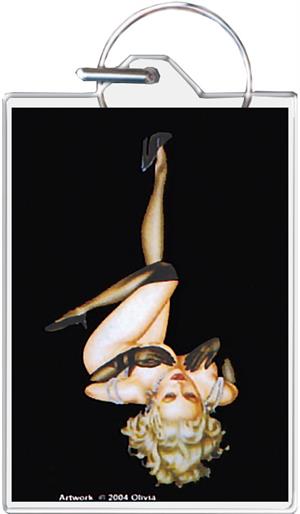 Bettie Page - Olivia Keychain Clear Background Image