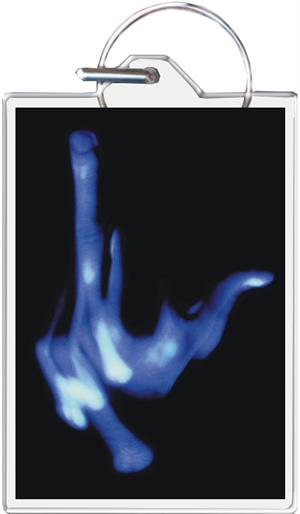 The Finger - David Wilhelm - Keyring Black Background Image