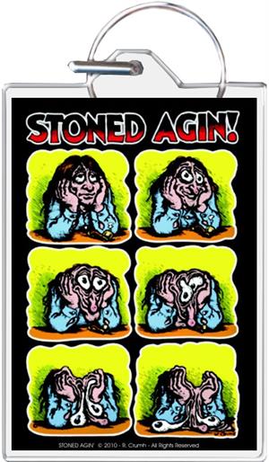 Stoned Agin - By: R. Crumb - Keyring Clear Background Image