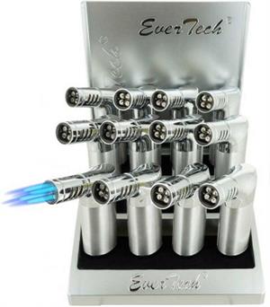 Big Side Ever Tech Quad Torch Lighter - 4.2" Height - 12 per display -