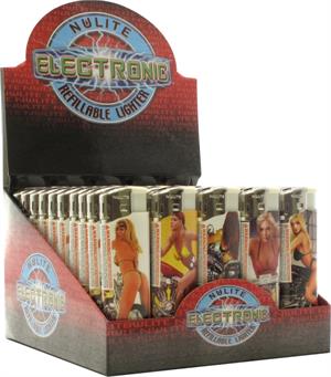 Nulite Electronic Biker Girl Lighters - 50ct/20cs