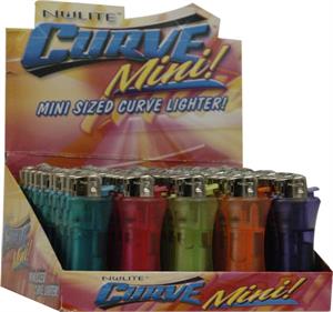 Mini Curve Plain Clear Lighter 50ct/10cs