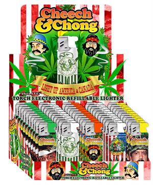CHEECH & CHONG TORCH  LIGHTERS #B - 50 PER DISPLAY