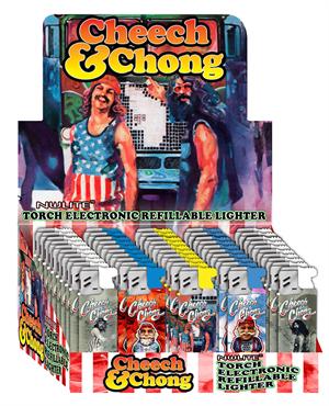 CHEECH & CHONG TORCH  LIGHTERS #C - 50 PER DISPLAY