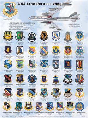 B-52 Stratofortress Wings Educational Poster Image