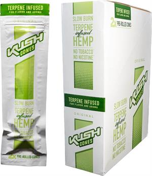 Kush Hemp Herbal Cone Wraps with Terpene 12pk Display Image