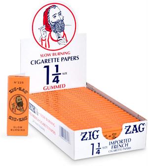  Zig-Zag French Orange Rolling Papers 1 1/4 - 24 Booklet Box Image