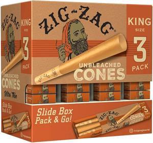 Zig-Zag Unbleached King Size Cones Promo Display - 36 Packs Image