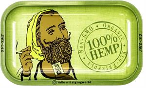 Zig-Zag Hemp Design Small Rolling Tray Image