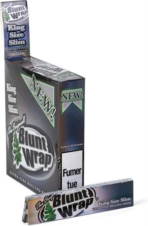 Blunt Wrap Silver Ultra Fine Papers - King Size Slim - 25pk/25cs