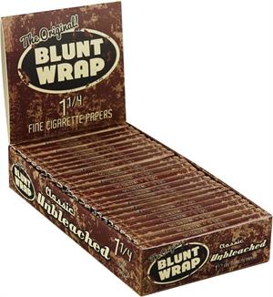 Blunt Wrap Classic Unbleached Rolling Papers - 1 1/4" - 24 pk/24cs