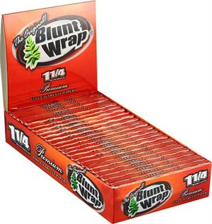 Blunt Wrap Original Orange Rolling Papers - 1 1/4" - 24pk/24cs