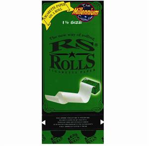 RS ROLLS TOBACCO PAPERS - GREEN MILLENNIUM - 1 1/4" - 18 PACK