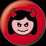 DEVIL GIRL BUTTON