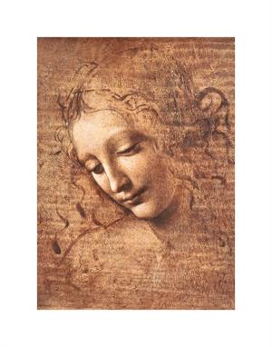 La Scapigliata (Female Head) by Da Vinci Mini Poster Image