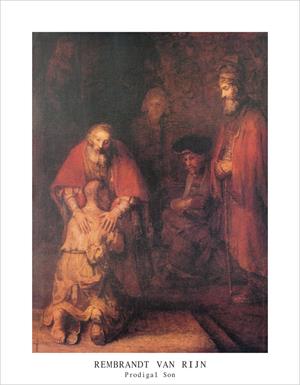  Prodigal Son by Rembrandt Mini Poster Image