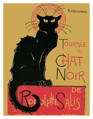 Chat Noir by Theophile Steinlen Vintage Advertising Mini Poster Image